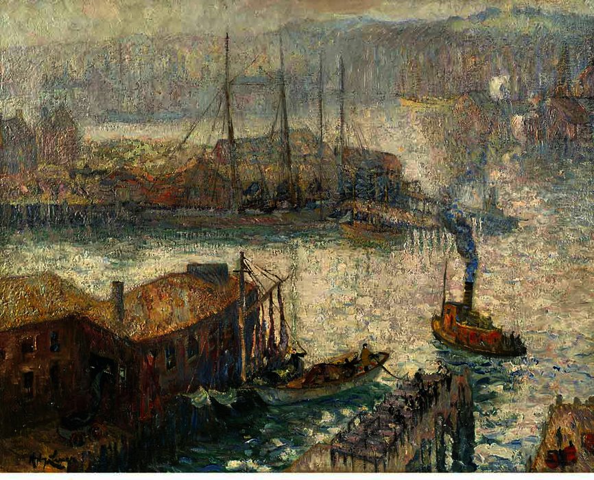 WikiOO.org - Encyclopedia of Fine Arts - Lukisan, Artwork Richard Hayley Lever - Gloucester Harbor