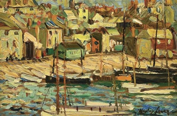 Wikioo.org - The Encyclopedia of Fine Arts - Painting, Artwork by Richard Hayley Lever - Low Tide, St. Ives Cornwall, England