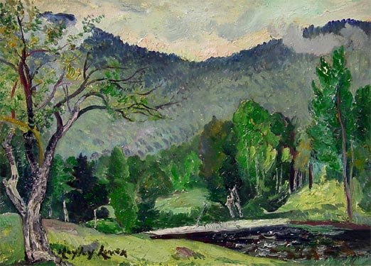 Wikioo.org - สารานุกรมวิจิตรศิลป์ - จิตรกรรม Richard Hayley Lever - Overlook Mountain, Woodstock