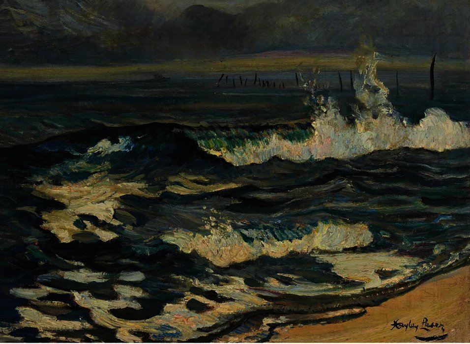 WikiOO.org - دایره المعارف هنرهای زیبا - نقاشی، آثار هنری Richard Hayley Lever - Sea At Bayhead