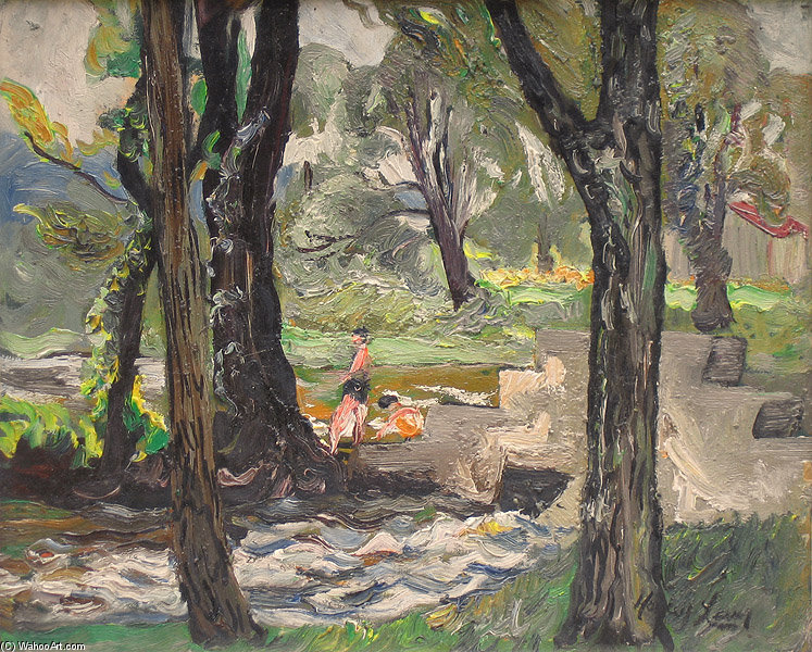 Wikioo.org – L'Encyclopédie des Beaux Arts - Peinture, Oeuvre de Richard Hayley Lever - The Old Swimming Hole