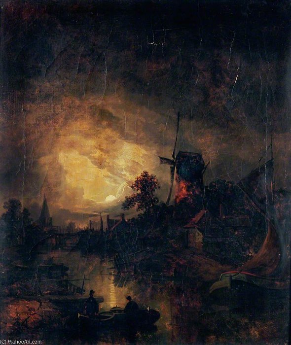 Wikioo.org - The Encyclopedia of Fine Arts - Painting, Artwork by John Paul - Moonlight Scene