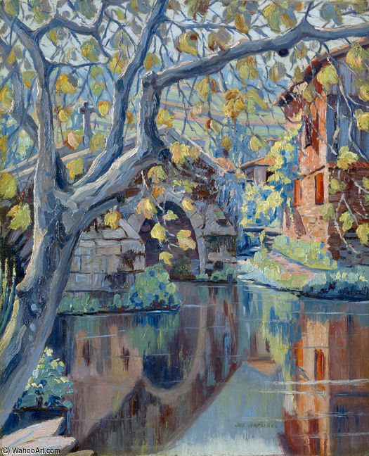 Wikioo.org - The Encyclopedia of Fine Arts - Painting, Artwork by Joseph Raphael - Reflection Pool