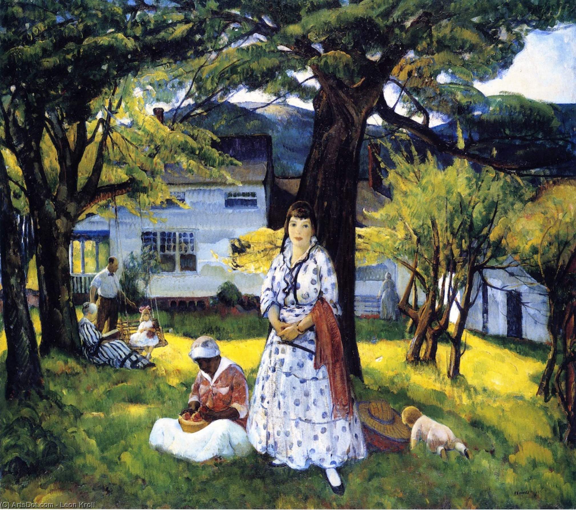 Wikioo.org - The Encyclopedia of Fine Arts - Painting, Artwork by Leon Kroll - In The Country