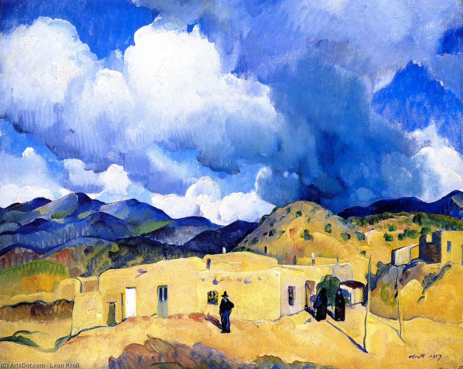 WikiOO.org - Encyclopedia of Fine Arts - Festés, Grafika Leon Kroll - Santa Fe Hills