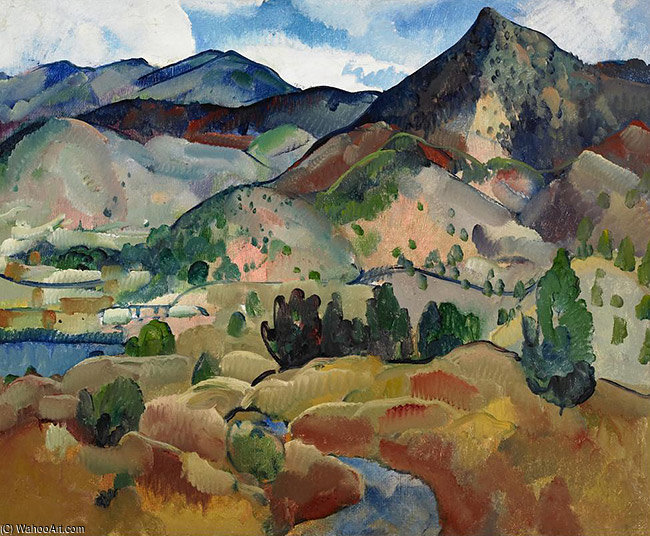 Wikioo.org - The Encyclopedia of Fine Arts - Painting, Artwork by Leon Kroll - Santa Fe Landscape