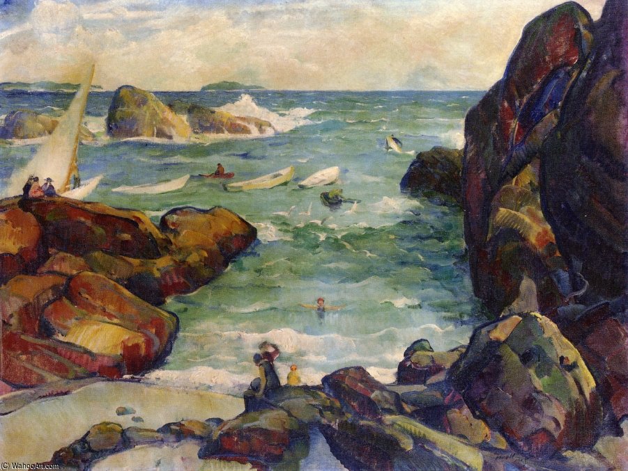 WikiOO.org - Encyclopedia of Fine Arts - Schilderen, Artwork Leon Kroll - Seascape