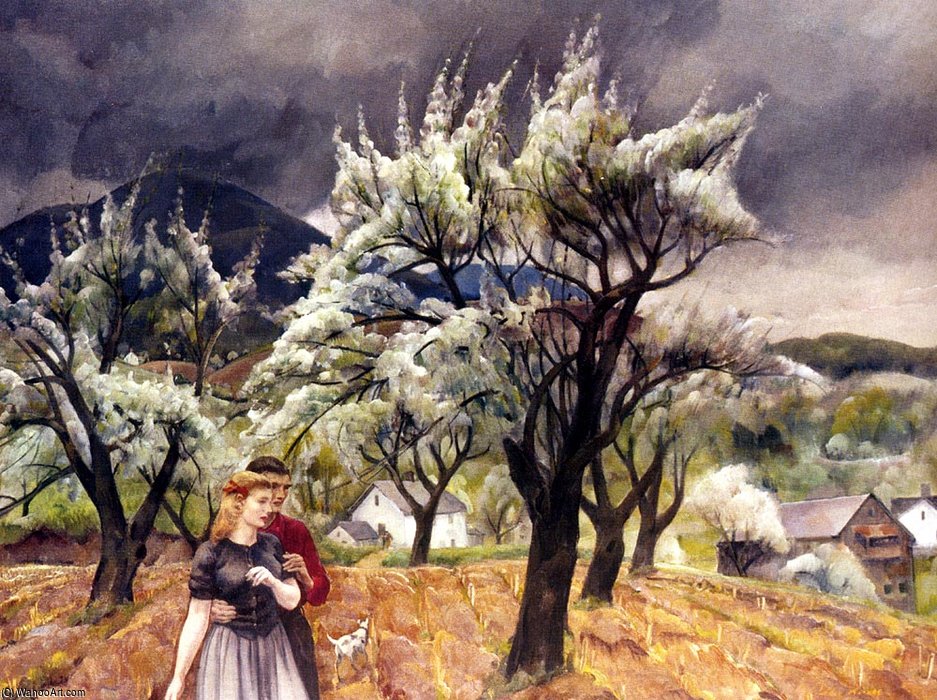 Wikioo.org - The Encyclopedia of Fine Arts - Painting, Artwork by Leon Kroll - Spring Romance