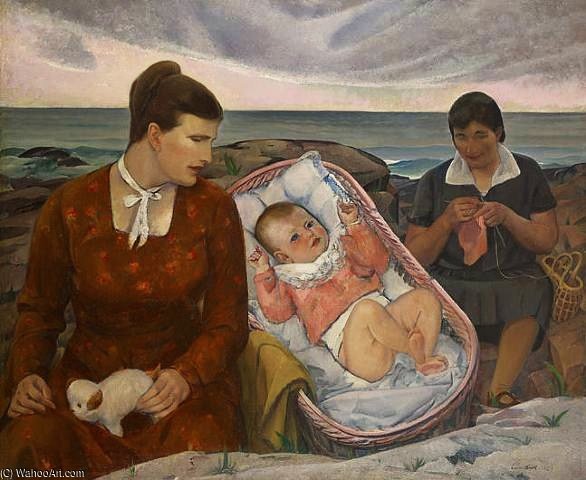 Wikioo.org – La Enciclopedia de las Bellas Artes - Pintura, Obras de arte de Leon Kroll - el bebé