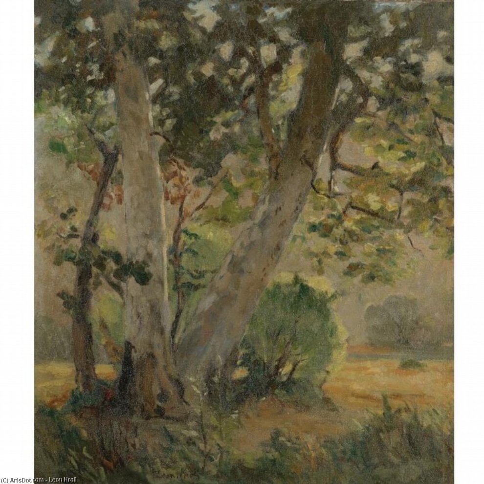 Wikioo.org - The Encyclopedia of Fine Arts - Painting, Artwork by Leon Kroll - Trees