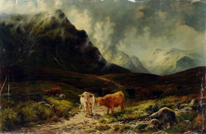Wikioo.org - The Encyclopedia of Fine Arts - Painting, Artwork by Louis Bosworth Hurt - At The Head Of Glen Etive