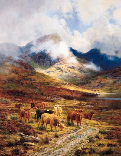 Wikioo.org - The Encyclopedia of Fine Arts - Painting, Artwork by Louis Bosworth Hurt - Hills Of Ross-shire