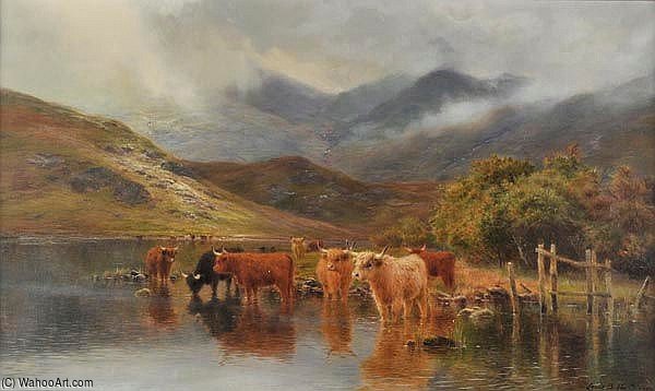 Wikioo.org - The Encyclopedia of Fine Arts - Painting, Artwork by Louis Bosworth Hurt - On Loch Awe