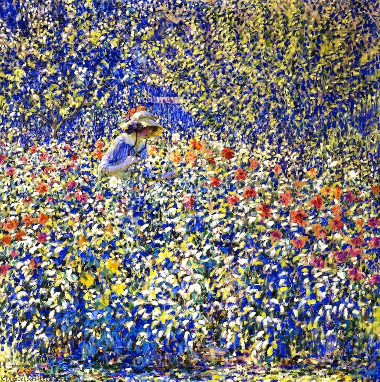 Wikioo.org - The Encyclopedia of Fine Arts - Painting, Artwork by Louis Ritman - Flower Garden