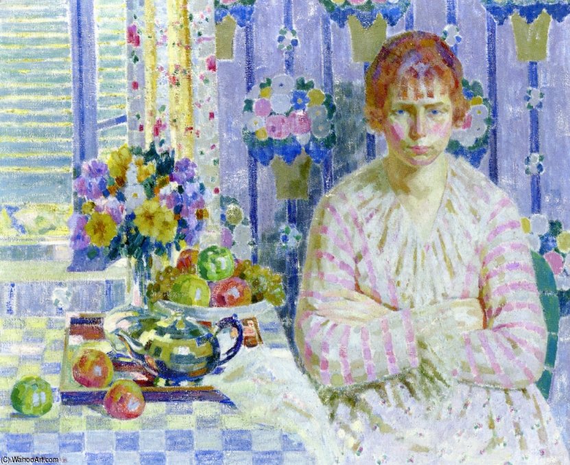 Wikioo.org - The Encyclopedia of Fine Arts - Painting, Artwork by Louis Ritman - Pink And Blue