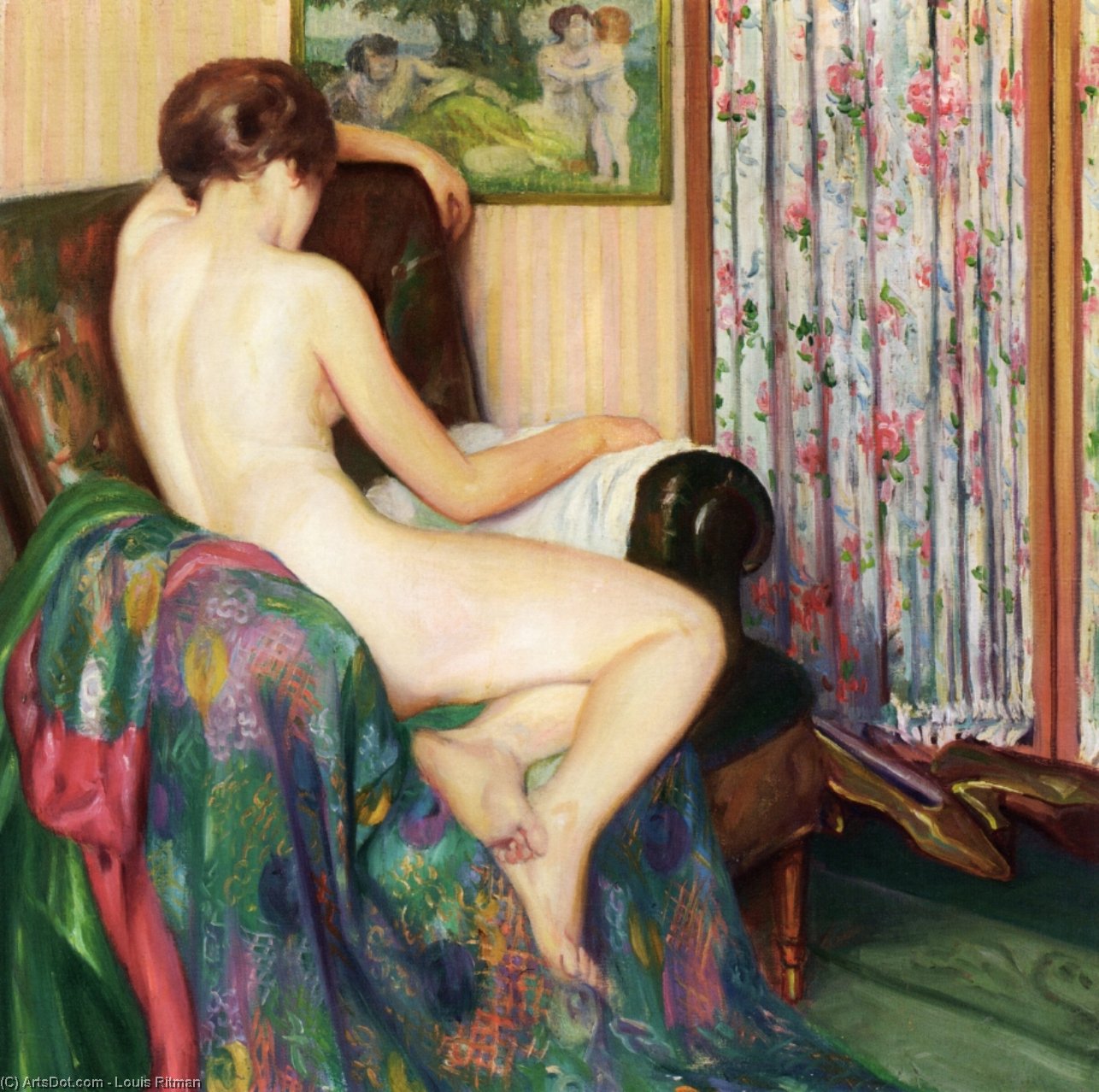 WikiOO.org - Encyclopedia of Fine Arts - Maleri, Artwork Louis Ritman - Sitting Woman