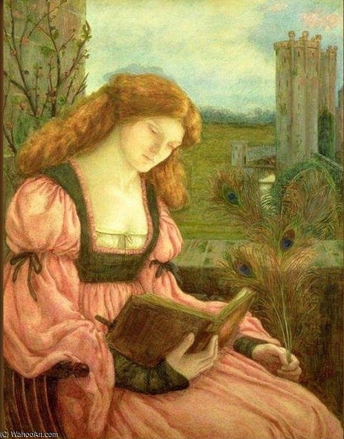 Wikioo.org - The Encyclopedia of Fine Arts - Painting, Artwork by Marie Spartali Stillman - Saint Barbara