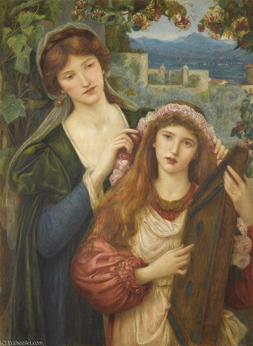 Wikioo.org - The Encyclopedia of Fine Arts - Painting, Artwork by Marie Spartali Stillman - The Childhood Of St Cecily