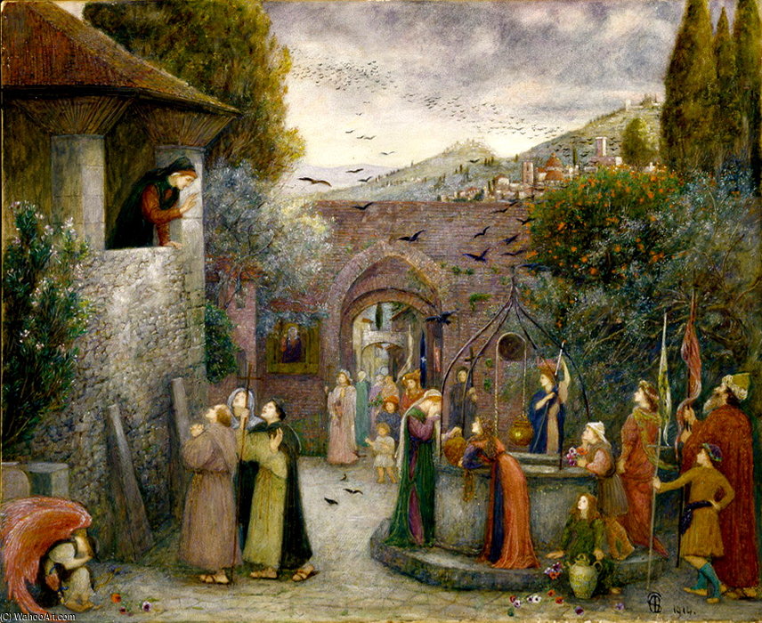 Wikioo.org - The Encyclopedia of Fine Arts - Painting, Artwork by Marie Spartali Stillman - The Pilgrim Folk