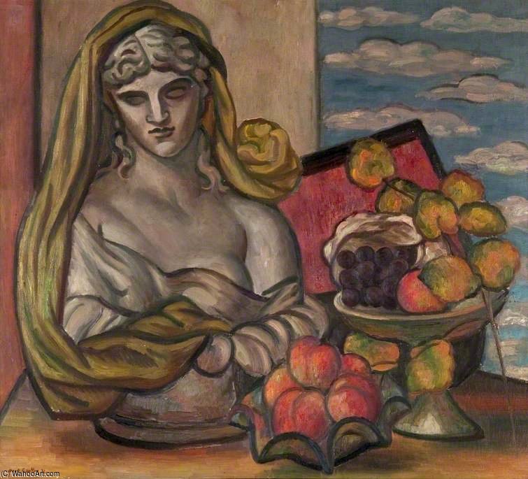 Wikioo.org - The Encyclopedia of Fine Arts - Painting, Artwork by Mark Gertler - Clytie And Autumn Leaves