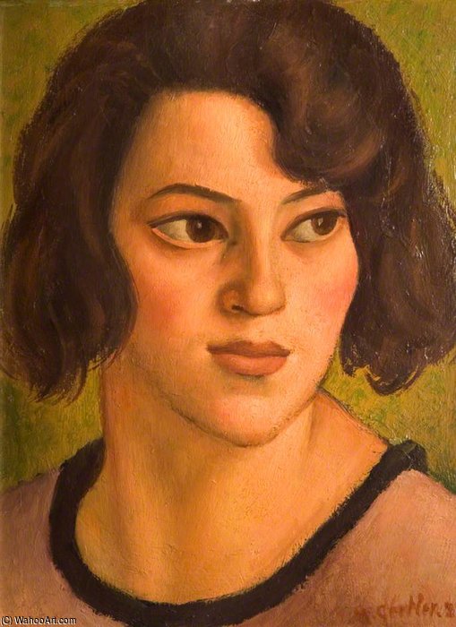 WikiOO.org - Enciklopedija likovnih umjetnosti - Slikarstvo, umjetnička djela Mark Gertler - Head Of A Basque Shepherdess