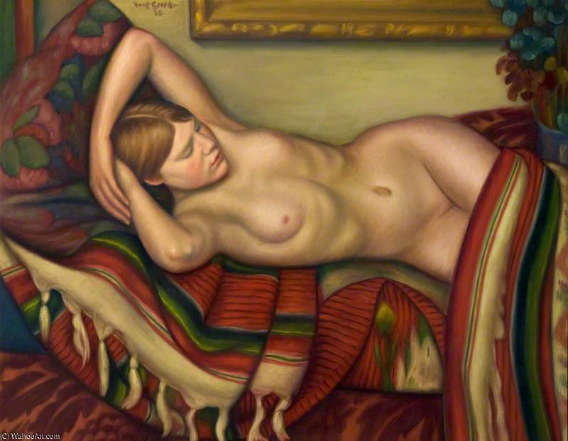 Wikioo.org – La Enciclopedia de las Bellas Artes - Pintura, Obras de arte de Mark Gertler - durmiendo desnudo
