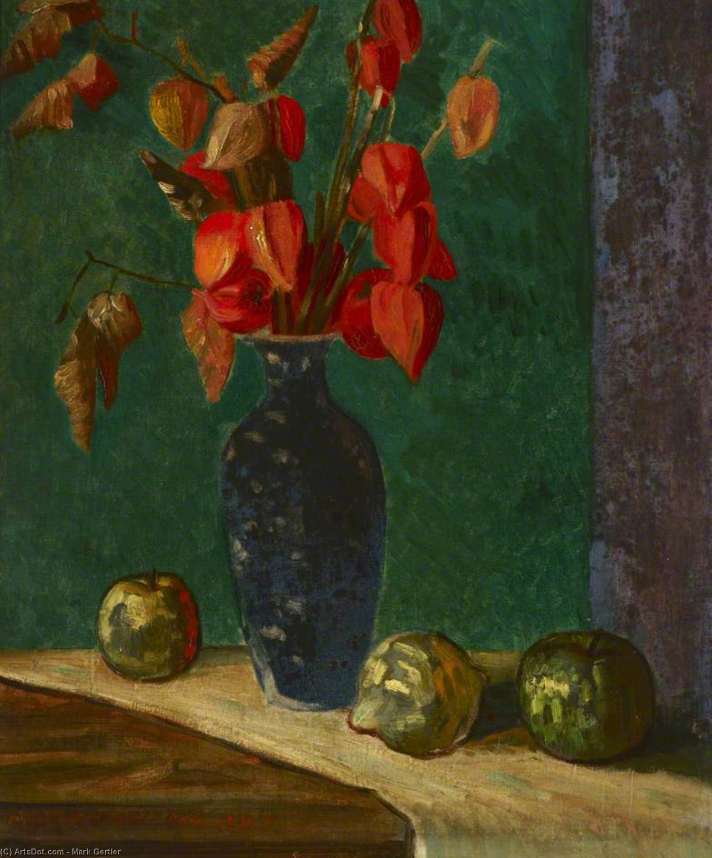 Wikioo.org - The Encyclopedia of Fine Arts - Painting, Artwork by Mark Gertler - Still Life (winter Cherries)