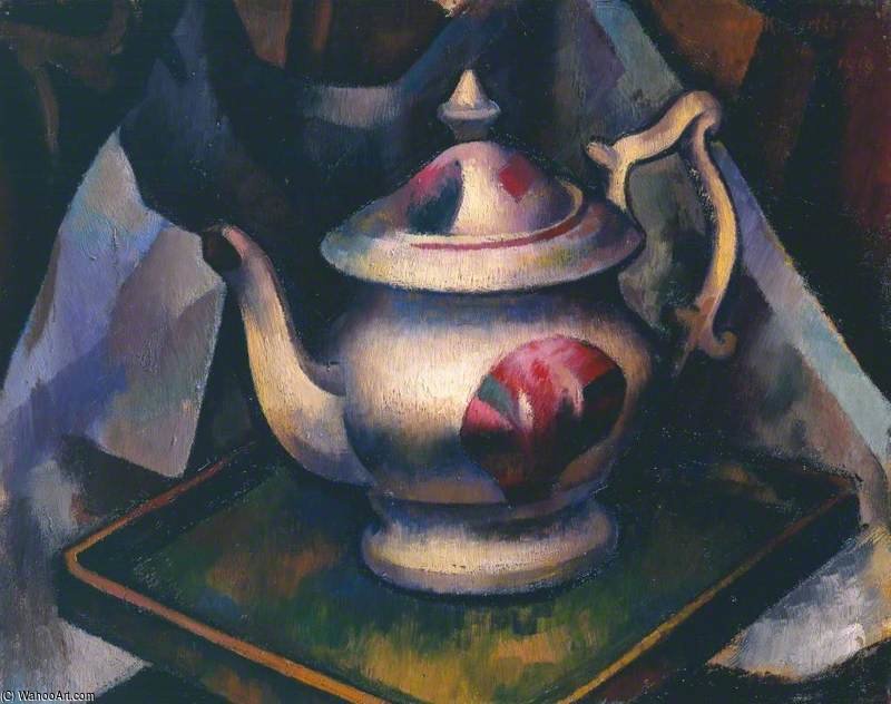 Wikioo.org – La Enciclopedia de las Bellas Artes - Pintura, Obras de arte de Mark Gertler - El Tea Pot