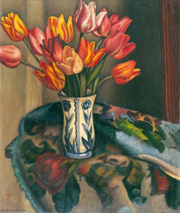 Wikioo.org - The Encyclopedia of Fine Arts - Painting, Artwork by Mark Gertler - Tulips