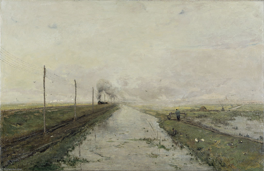 WikiOO.org - Güzel Sanatlar Ansiklopedisi - Resim, Resimler Paul Joseph Constantine Gabriel - Landscape With A Train