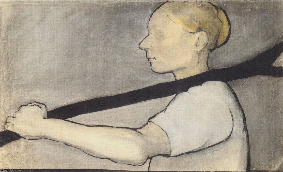 WikiOO.org - Encyclopedia of Fine Arts - Maľba, Artwork Paula Modersohn Becker - Peasant Woman With Fork