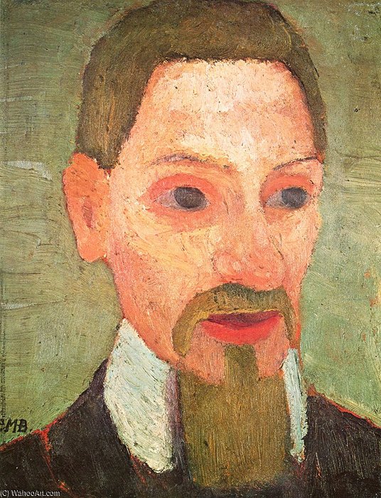 WikiOO.org - 백과 사전 - 회화, 삽화 Paula Modersohn Becker - Portrait Of Rainer Maria Rilke
