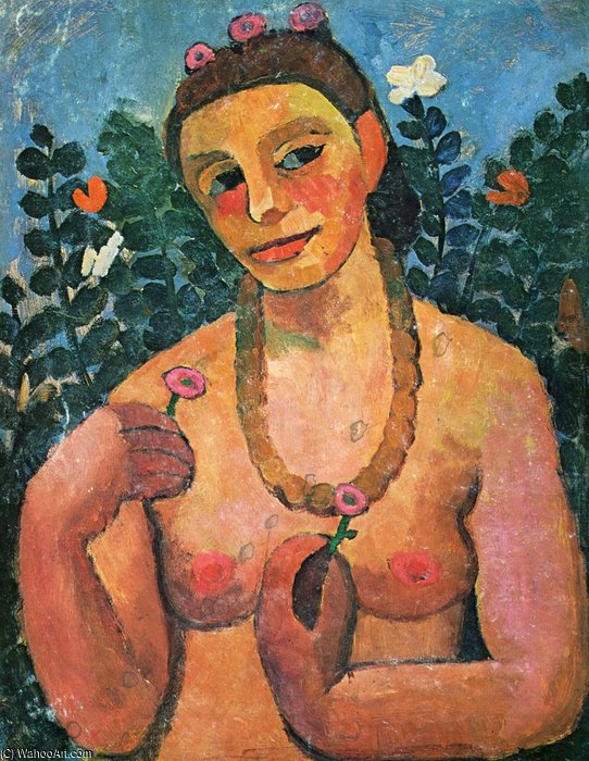 Wikioo.org - The Encyclopedia of Fine Arts - Painting, Artwork by Paula Modersohn Becker - Self-portrait (10)