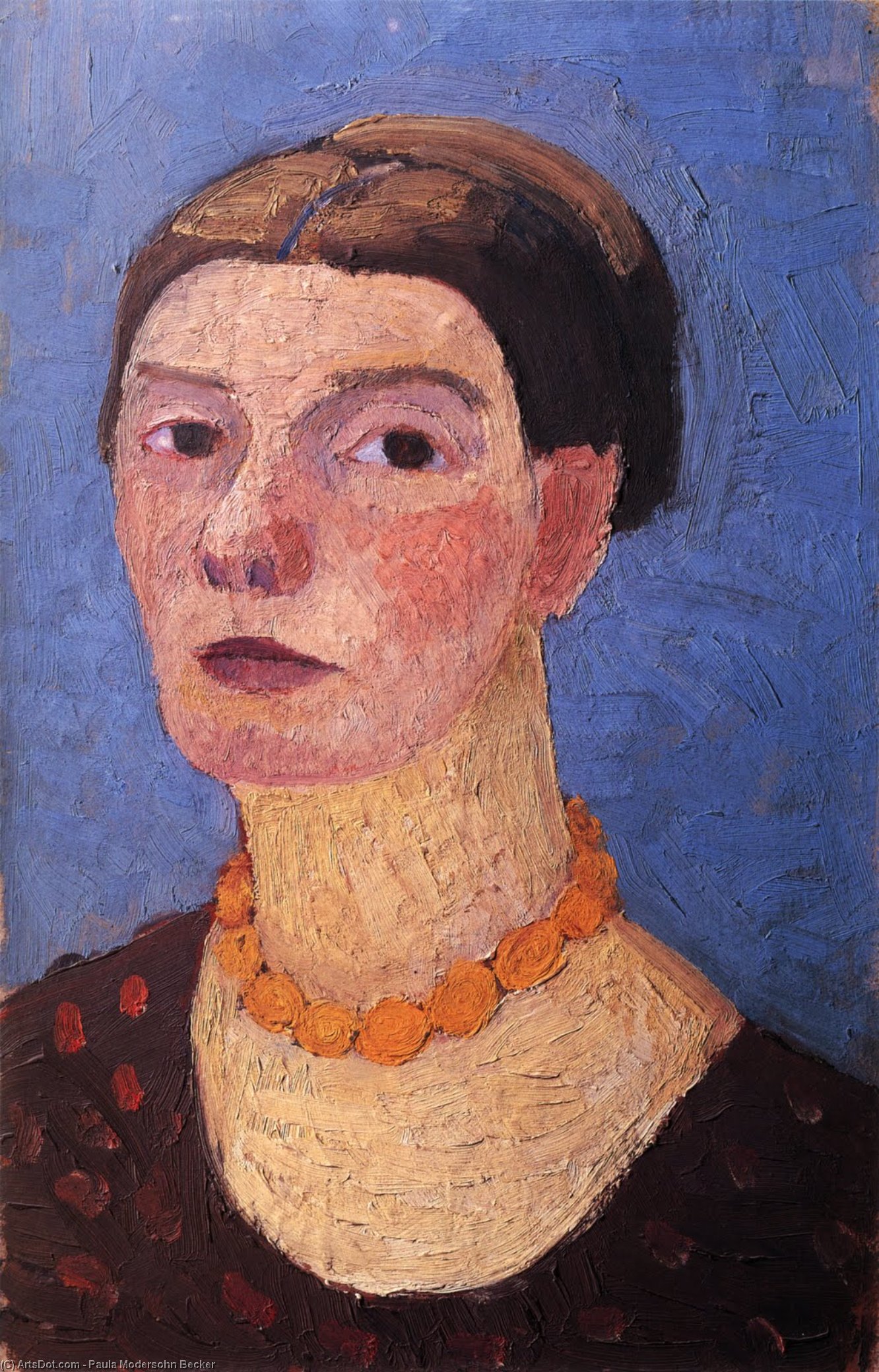 WikiOO.org - Енциклопедія образотворчого мистецтва - Живопис, Картини
 Paula Modersohn Becker - Self-portrait (9)