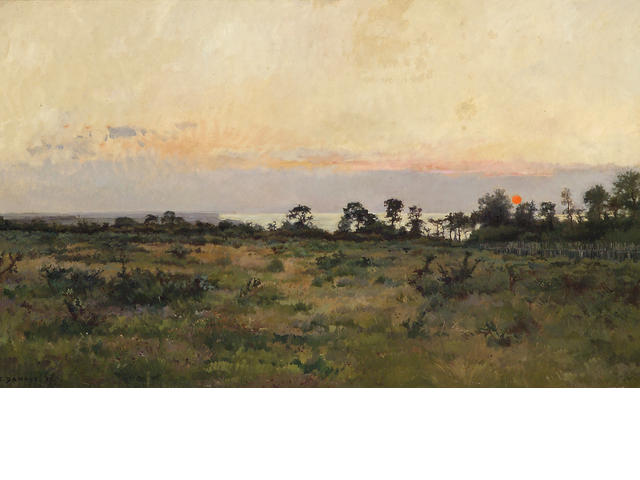 Wikioo.org - The Encyclopedia of Fine Arts - Painting, Artwork by Pierre-Emmanuel Damoye - The French Coastline At Sunset