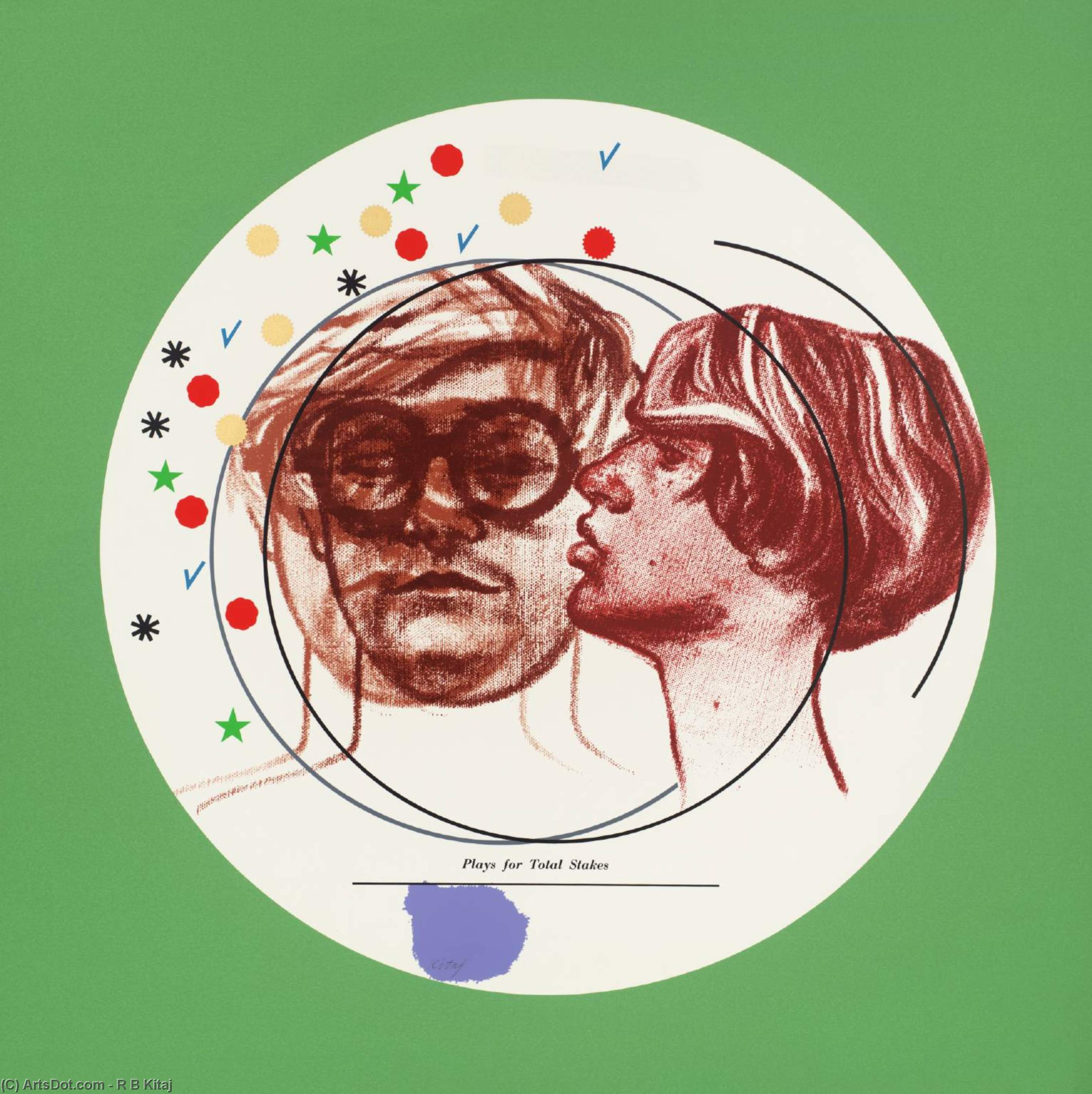 Wikioo.org - The Encyclopedia of Fine Arts - Painting, Artwork by Ronald Brooks Kitaj - Plays For Total Stakes