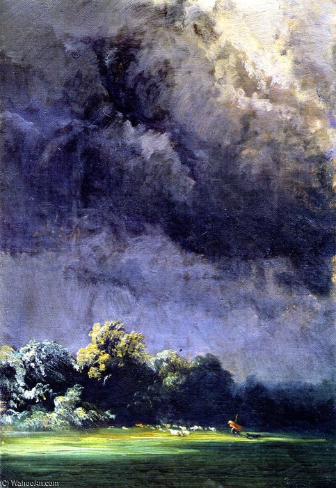 WikiOO.org - Encyclopedia of Fine Arts - Maľba, Artwork Robert Zund - Storm Study