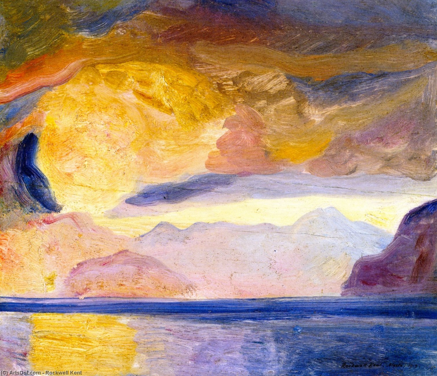 WikiOO.org - Encyclopedia of Fine Arts - Maleri, Artwork Rockwell Kent - Alaska