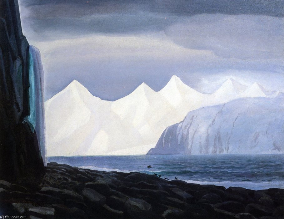 Wikioo.org - The Encyclopedia of Fine Arts - Painting, Artwork by Rockwell Kent - Bear Glacier - Alaska