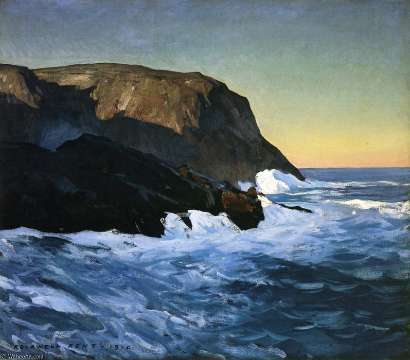 WikiOO.org - Encyclopedia of Fine Arts - Maalaus, taideteos Rockwell Kent - Headlands And Sea