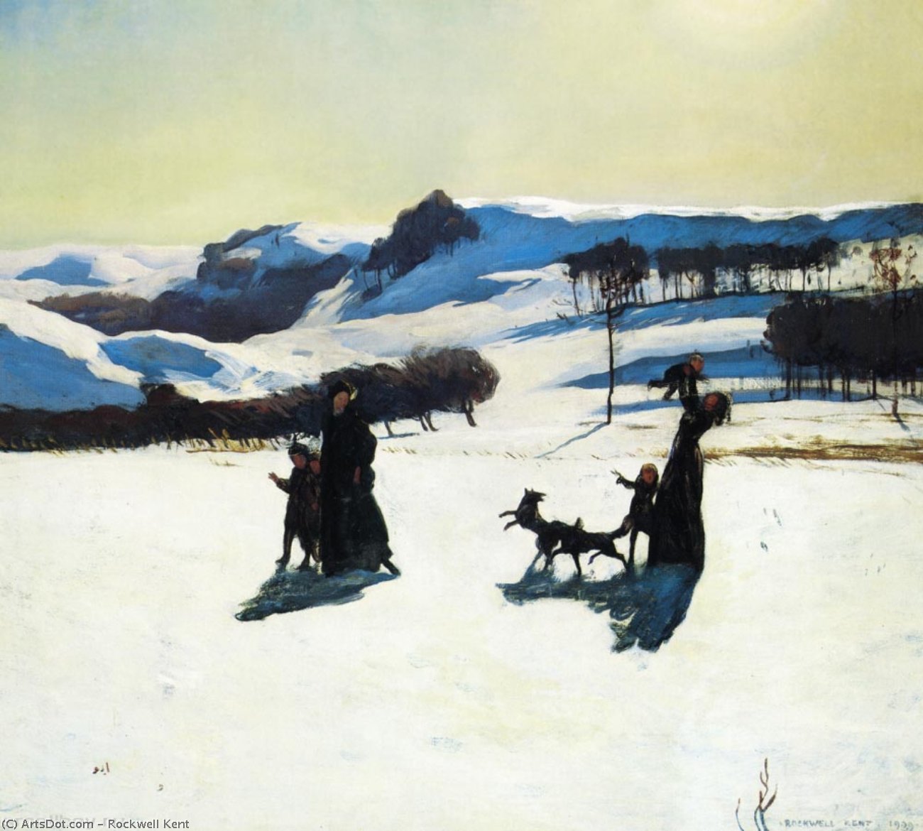 WikiOO.org - Encyclopedia of Fine Arts - Malba, Artwork Rockwell Kent - Snow Fields