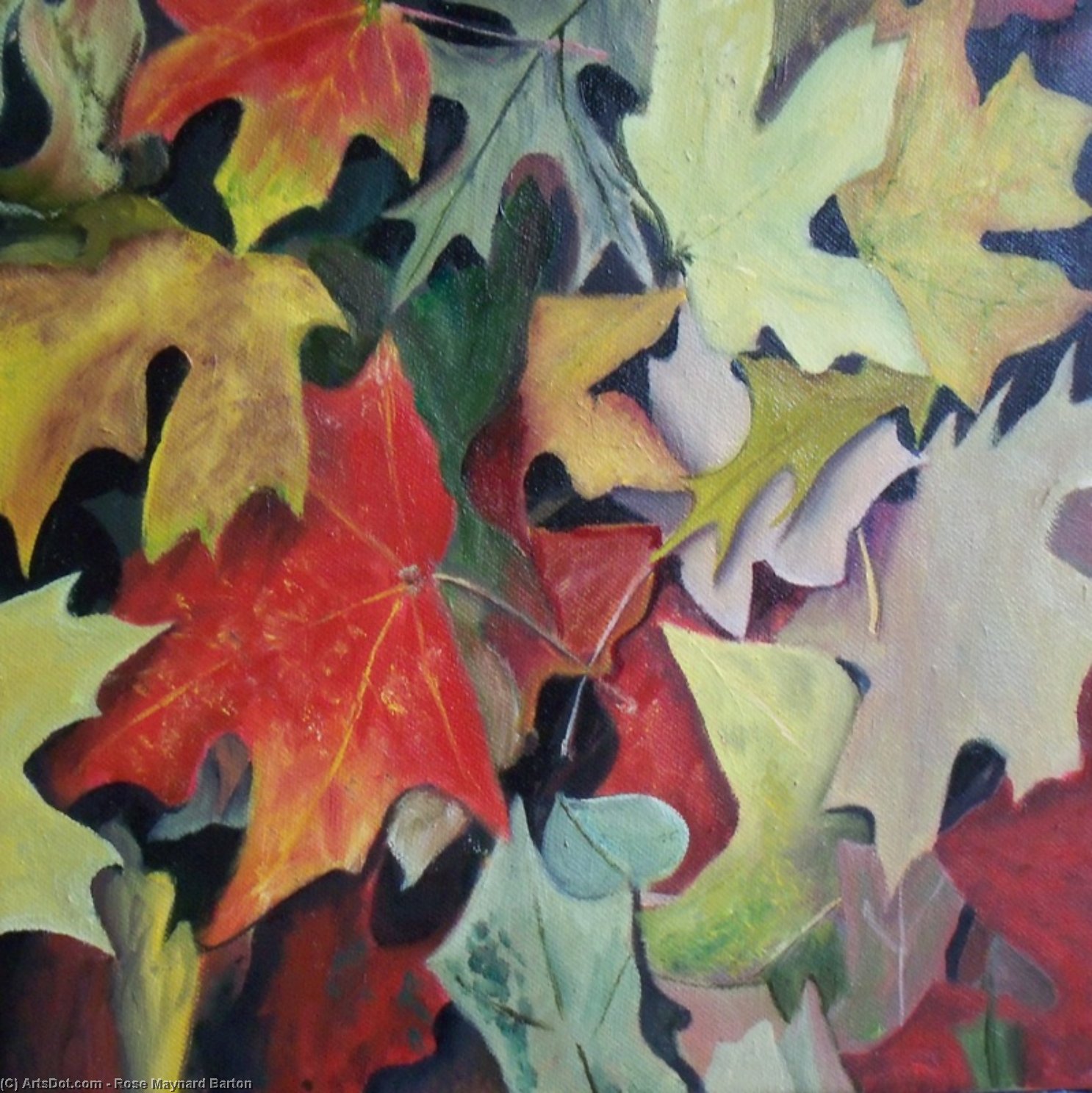 Wikioo.org - สารานุกรมวิจิตรศิลป์ - จิตรกรรม Rose Maynard Barton - Autumn Leaves