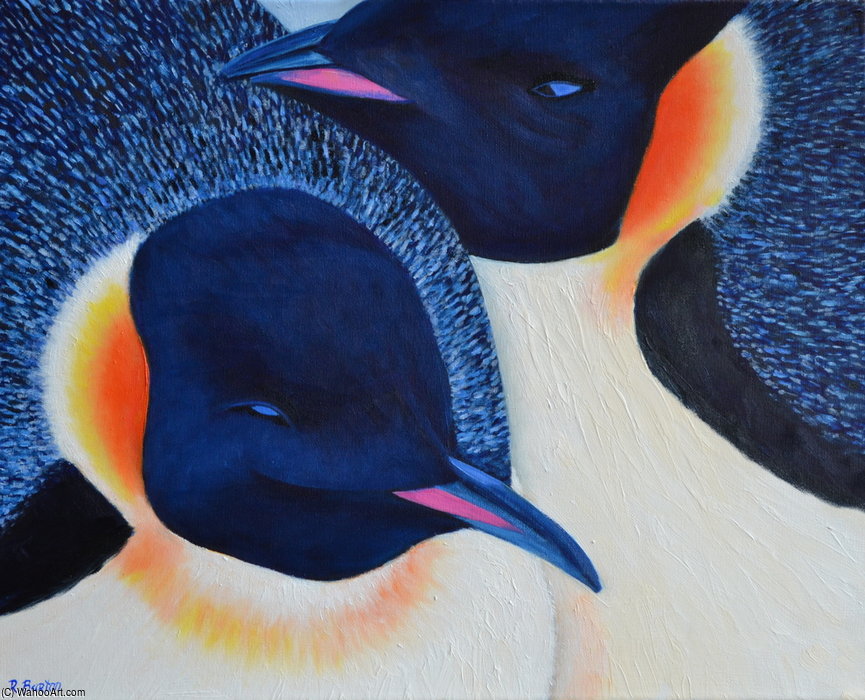 WikiOO.org - Encyclopedia of Fine Arts - Maleri, Artwork Rose Maynard Barton - Emperor Penguins