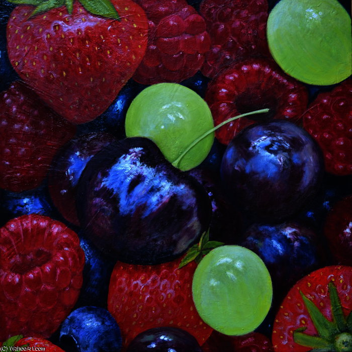 Wikoo.org - موسوعة الفنون الجميلة - اللوحة، العمل الفني Rose Maynard Barton - Extra Juicy Fruit