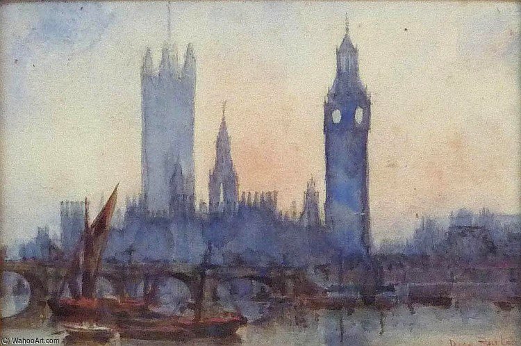 Wikioo.org - The Encyclopedia of Fine Arts - Painting, Artwork by Rose Maynard Barton - London From The River