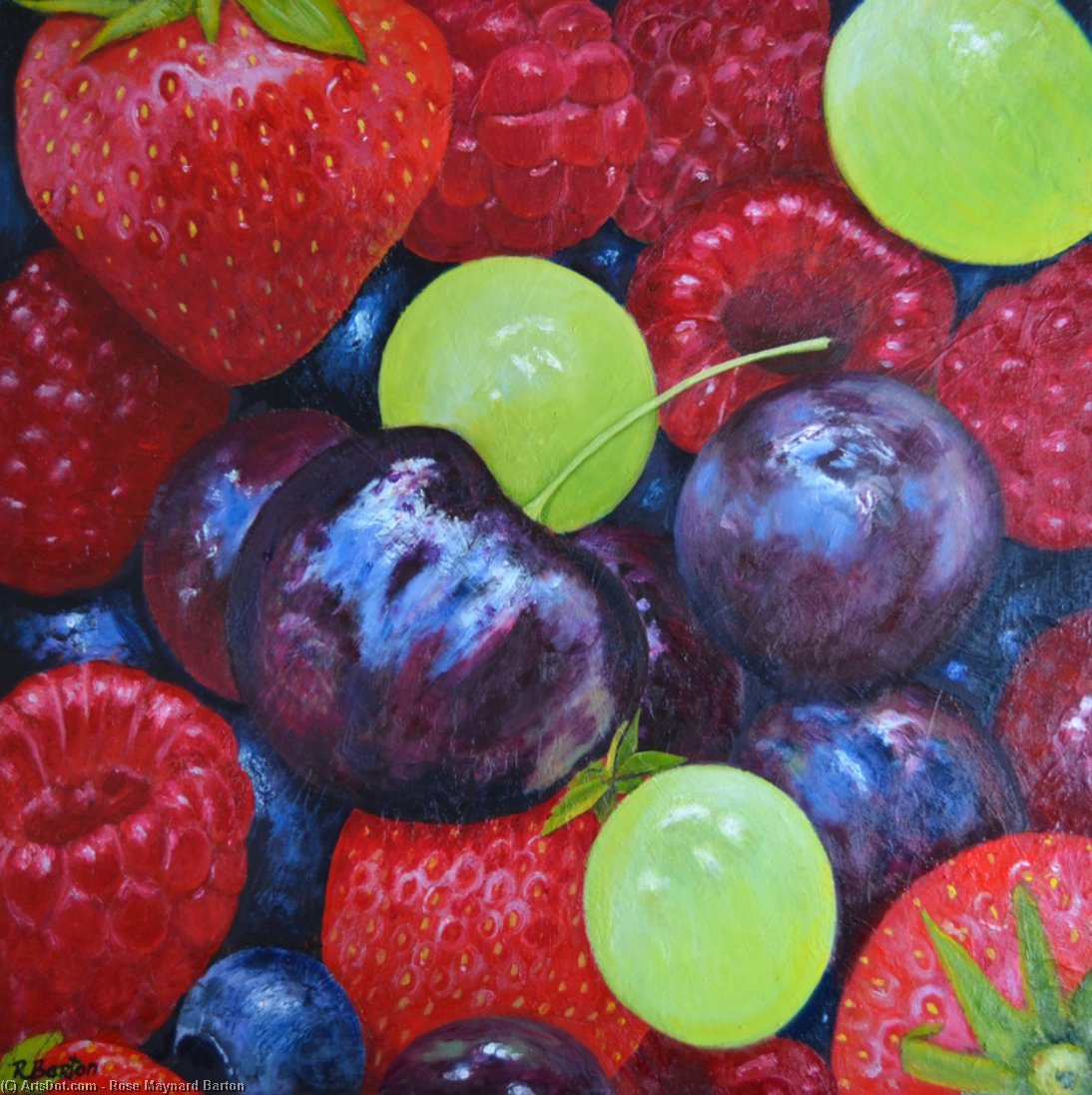 WikiOO.org - Енциклопедия за изящни изкуства - Живопис, Произведения на изкуството Rose Maynard Barton - More Juicy Fruit