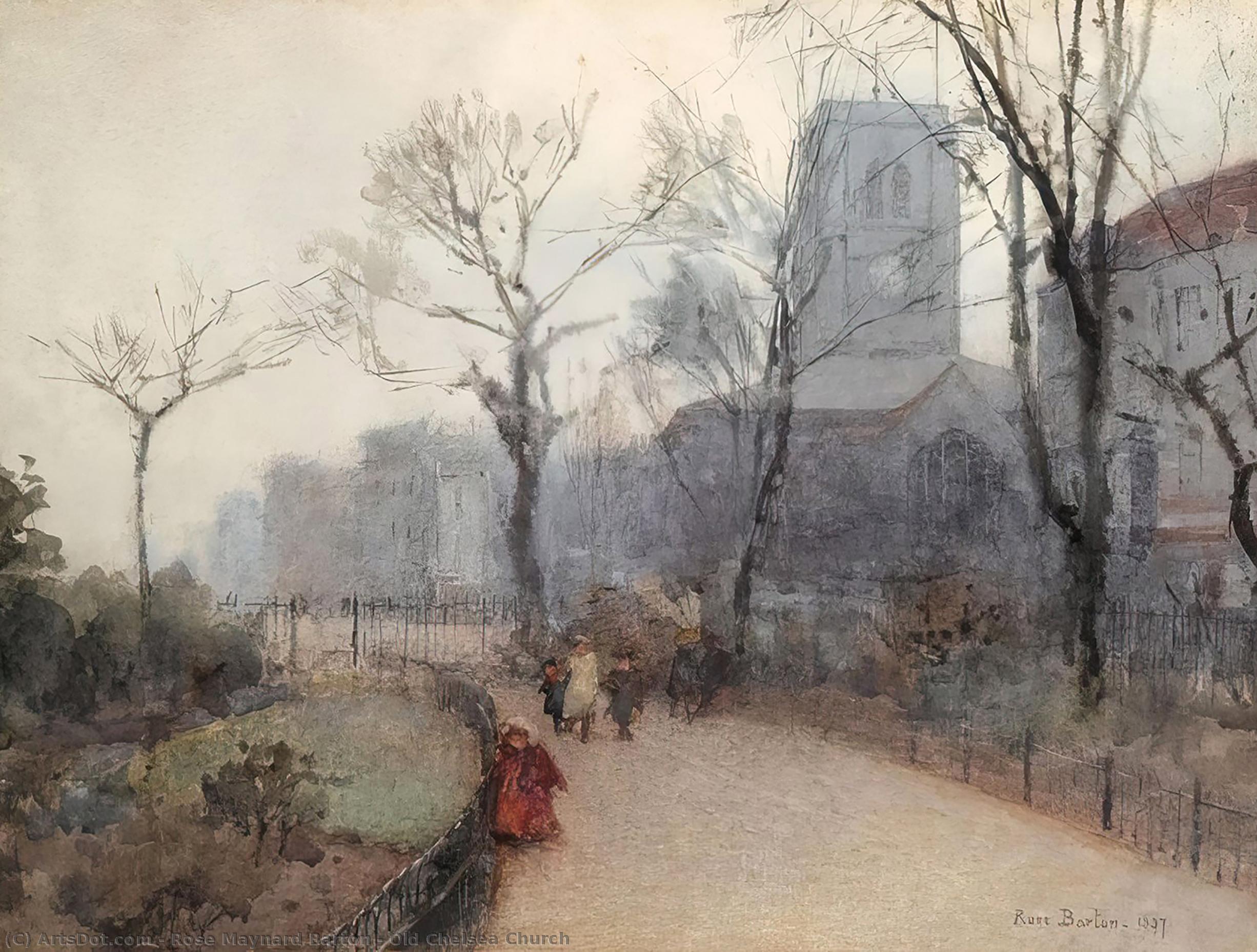 Wikioo.org - The Encyclopedia of Fine Arts - Painting, Artwork by Rose Maynard Barton - Old Chelsea Church