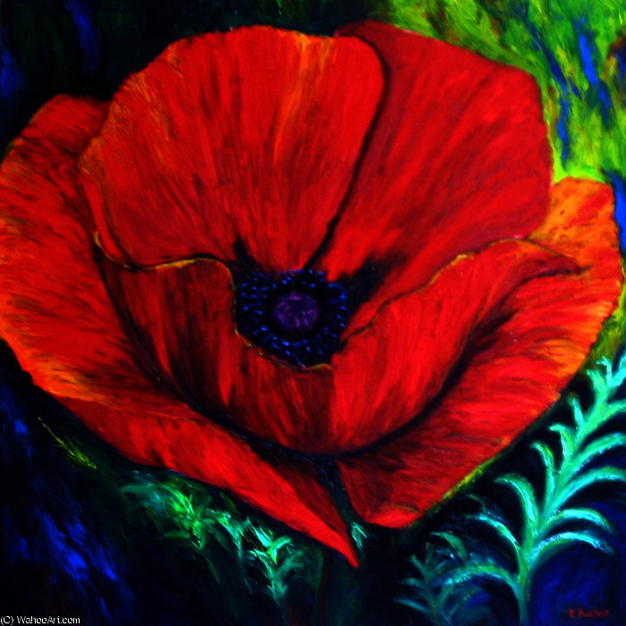 WikiOO.org - Encyclopedia of Fine Arts - Maľba, Artwork Rose Maynard Barton - Poppy Extravaganza