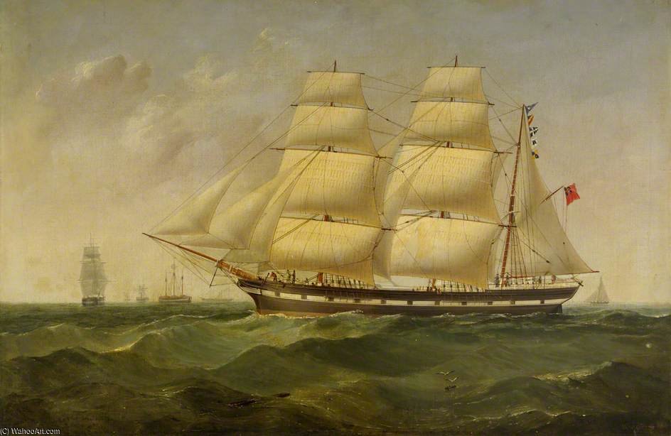 Wikioo.org - The Encyclopedia of Fine Arts - Painting, Artwork by Samuel Walters - The Barque 'rajah Of Sarawak'