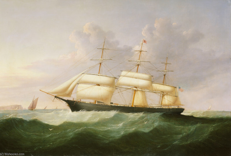 Wikioo.org - The Encyclopedia of Fine Arts - Painting, Artwork by Samuel Walters - The Ship 'palestine'